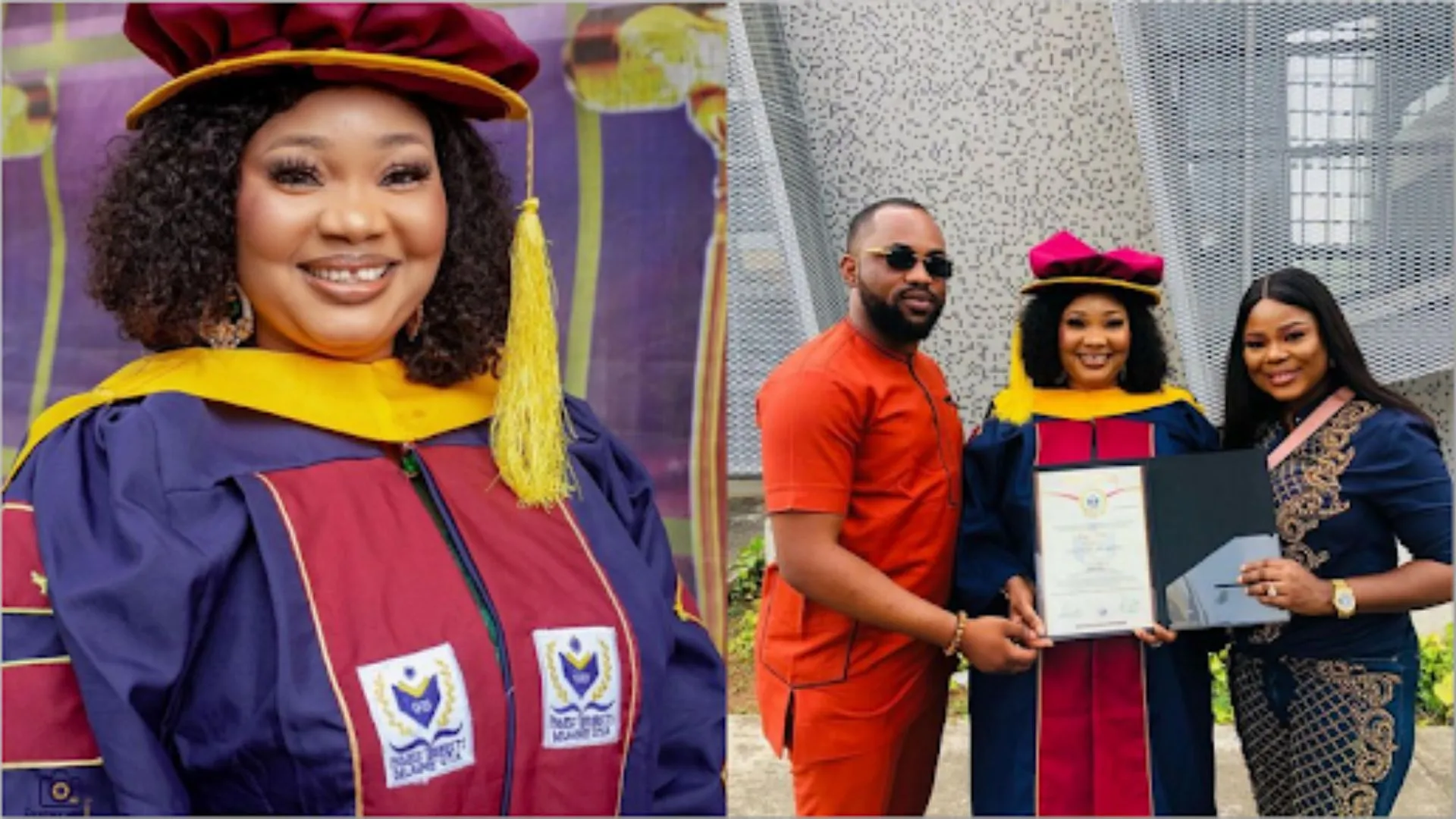 “You May Now Call Me Dr.” Actress Jaiye Kuti Says As She Receive Honorary Doctorate Degree US University