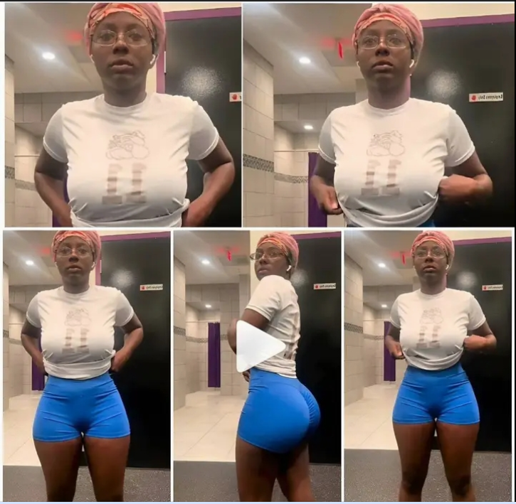“I’m slim but have everything to make you want me” – Beautiful lady flaunts her big b00ty in front of the cameraman (Video)